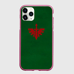 Чехол iPhone 11 Pro матовый Темные ангелы после Ереси цвет легиона, цвет: 3D-малиновый
