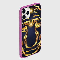 Чехол iPhone 11 Pro матовый Золотой символ года Тигр, цвет: 3D-фиолетовый — фото 2