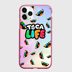 Чехол iPhone 11 Pro матовый Toca Life: Smile Logo, цвет: 3D-малиновый