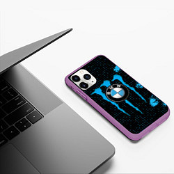 Чехол iPhone 11 Pro матовый MONSTER BMW MONSTER ENERGY, цвет: 3D-фиолетовый — фото 2