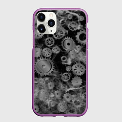 Чехол iPhone 11 Pro матовый Механизм и дым, стимпанк, цвет: 3D-фиолетовый