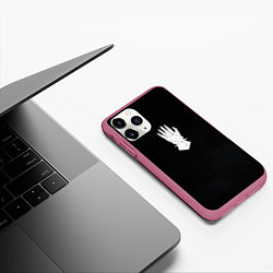 Чехол iPhone 11 Pro матовый Железные руки цвета легиона, цвет: 3D-малиновый — фото 2
