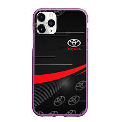 Чехол iPhone 11 Pro матовый ТОЙОТА TOYOTA RED LINES, цвет: 3D-фиолетовый