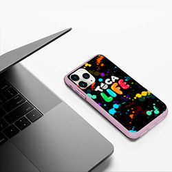 Чехол iPhone 11 Pro матовый TOCA BOCA RAINBOW PAINTS ТОКА БОКА РАДУЖНЫЕ КРАСКИ, цвет: 3D-розовый — фото 2