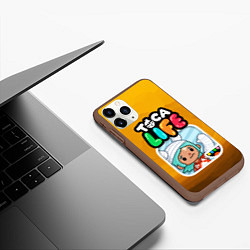 Чехол iPhone 11 Pro матовый Рита Тока Бока, цвет: 3D-коричневый — фото 2