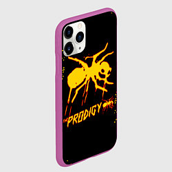 Чехол iPhone 11 Pro матовый The Prodigy логотип, цвет: 3D-фиолетовый — фото 2