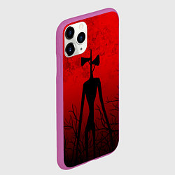 Чехол iPhone 11 Pro матовый СИРЕНОГОЛОВЫЙ В ТЁМНОМ ЛЕСУ, цвет: 3D-фиолетовый — фото 2