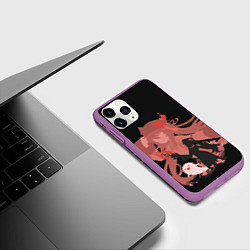 Чехол iPhone 11 Pro матовый Genshin Impact Hu Tao Tao, цвет: 3D-фиолетовый — фото 2