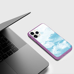 Чехол iPhone 11 Pro матовый Плотные облака, цвет: 3D-фиолетовый — фото 2