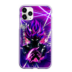 Чехол iPhone 11 Pro матовый Гоку Блек Anime Dragon Ball Super Saiyan, цвет: 3D-светло-сиреневый