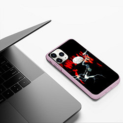 Чехол iPhone 11 Pro матовый Аниме Канеки Кен Токийский Гуль Tokyo Ghoul, цвет: 3D-розовый — фото 2