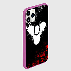 Чехол iPhone 11 Pro матовый DESTINY 2 RED & WHITE PATTERN LOGO, цвет: 3D-фиолетовый — фото 2