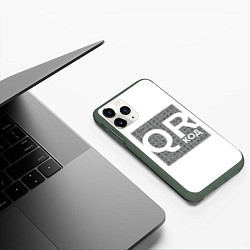Чехол iPhone 11 Pro матовый Полный QR, цвет: 3D-темно-зеленый — фото 2