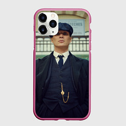 Чехол iPhone 11 Pro матовый Томас Шелби позирует, цвет: 3D-малиновый