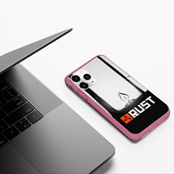 Чехол iPhone 11 Pro матовый Огонёк из Раста, цвет: 3D-малиновый — фото 2