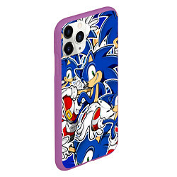 Чехол iPhone 11 Pro матовый SONIC ПАТТЕРН СОНИК, цвет: 3D-фиолетовый — фото 2