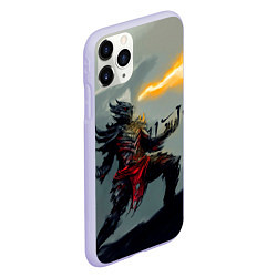 Чехол iPhone 11 Pro матовый Dragonborne is here, цвет: 3D-светло-сиреневый — фото 2