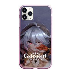 Чехол iPhone 11 Pro матовый Genshin Impact: Razor Genshin, цвет: 3D-розовый