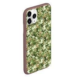 Чехол iPhone 11 Pro матовый Лягушки камуфляж, цвет: 3D-коричневый — фото 2