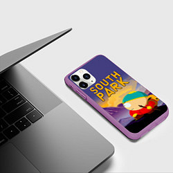 Чехол iPhone 11 Pro матовый Эпичный Картман в горах Южный Парк, цвет: 3D-фиолетовый — фото 2