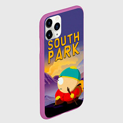 Чехол iPhone 11 Pro матовый Эпичный Картман в горах Южный Парк, цвет: 3D-фиолетовый — фото 2
