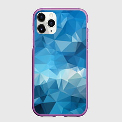 Чехол iPhone 11 Pro матовый Цифровое небо, цвет: 3D-фиолетовый