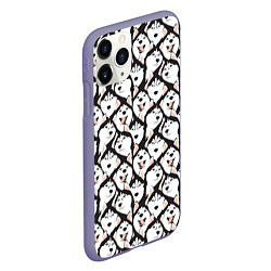 Чехол iPhone 11 Pro матовый Сибирский Хаски Husky, цвет: 3D-серый — фото 2
