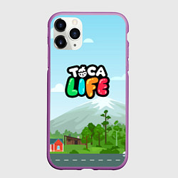 Чехол iPhone 11 Pro матовый TOCA BOCA WORLD LOGO, цвет: 3D-фиолетовый