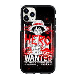 Чехол iPhone 11 Pro матовый One Piece: Разыскивается Манки Д Лаффи, цвет: 3D-черный