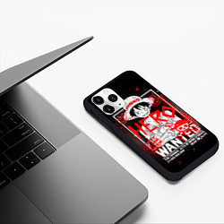 Чехол iPhone 11 Pro матовый One Piece: Разыскивается Манки Д Лаффи, цвет: 3D-черный — фото 2