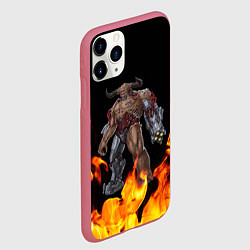 Чехол iPhone 11 Pro матовый CYBER DEMON КИБЕР ДЕМОН спина, цвет: 3D-малиновый — фото 2