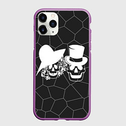 Чехол iPhone 11 Pro матовый Вечная парочка, цвет: 3D-фиолетовый