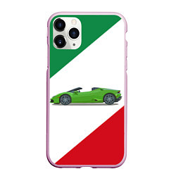 Чехол iPhone 11 Pro матовый Lamborghini Италия, цвет: 3D-розовый