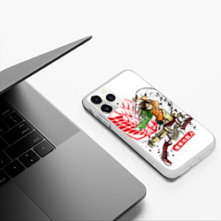 Чехол iPhone 11 Pro матовый Леви Аккерман - Атака Титанов, цвет: 3D-белый — фото 2