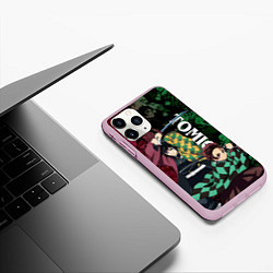Чехол iPhone 11 Pro матовый ТОМИОКА, КЛИНОК РАССЕКАЮЩИЙ ДЕМОНОВ, цвет: 3D-розовый — фото 2