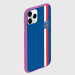 Чехол iPhone 11 Pro матовый PSG SPORT STRIPES UNIFORM, цвет: 3D-фиолетовый — фото 2