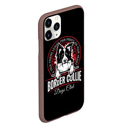 Чехол iPhone 11 Pro матовый Бордер-Колли Border Collie, цвет: 3D-коричневый — фото 2
