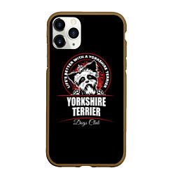 Чехол iPhone 11 Pro матовый Йоркширский Терьер Yorkshire Terrier, цвет: 3D-коричневый