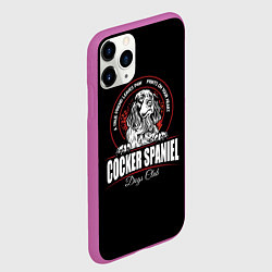 Чехол iPhone 11 Pro матовый Кокер-Спаниель Cocker Spaniel, цвет: 3D-фиолетовый — фото 2
