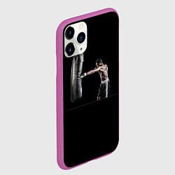 Чехол iPhone 11 Pro матовый Красивый мужик, цвет: 3D-фиолетовый — фото 2