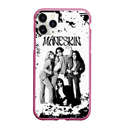 Чехол iPhone 11 Pro матовый Maneskin Монэскин, рок - группа, цвет: 3D-малиновый