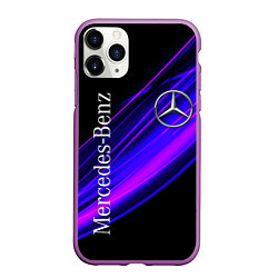 Чехол iPhone 11 Pro матовый MERCEDES-BENZ МЕРСЕДЕС-БЕНЗ ПУРПУРНЫЙ, цвет: 3D-фиолетовый