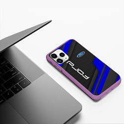 Чехол iPhone 11 Pro матовый Ford Форд авто, цвет: 3D-фиолетовый — фото 2