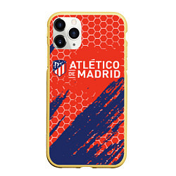Чехол iPhone 11 Pro матовый Atletico Madrid: Football Club, цвет: 3D-желтый