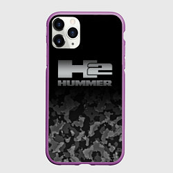 Чехол iPhone 11 Pro матовый H2 HUMMER LOGO, цвет: 3D-фиолетовый