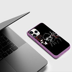 Чехол iPhone 11 Pro матовый Ищи Меня На Луне Фараон, цвет: 3D-фиолетовый — фото 2