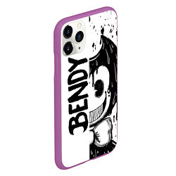 Чехол iPhone 11 Pro матовый BENDY - БЕНДИ БРЫЗГИ КРАСКИ, цвет: 3D-фиолетовый — фото 2