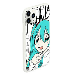 Чехол iPhone 11 Pro матовый Hatsune Miku Vocaloid, цвет: 3D-белый — фото 2