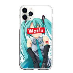 Чехол iPhone 11 Pro матовый Waifu - Hatsune Miku, цвет: 3D-белый