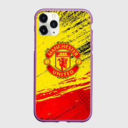 Чехол iPhone 11 Pro матовый Manchester United Футбольный клуб, цвет: 3D-фиолетовый